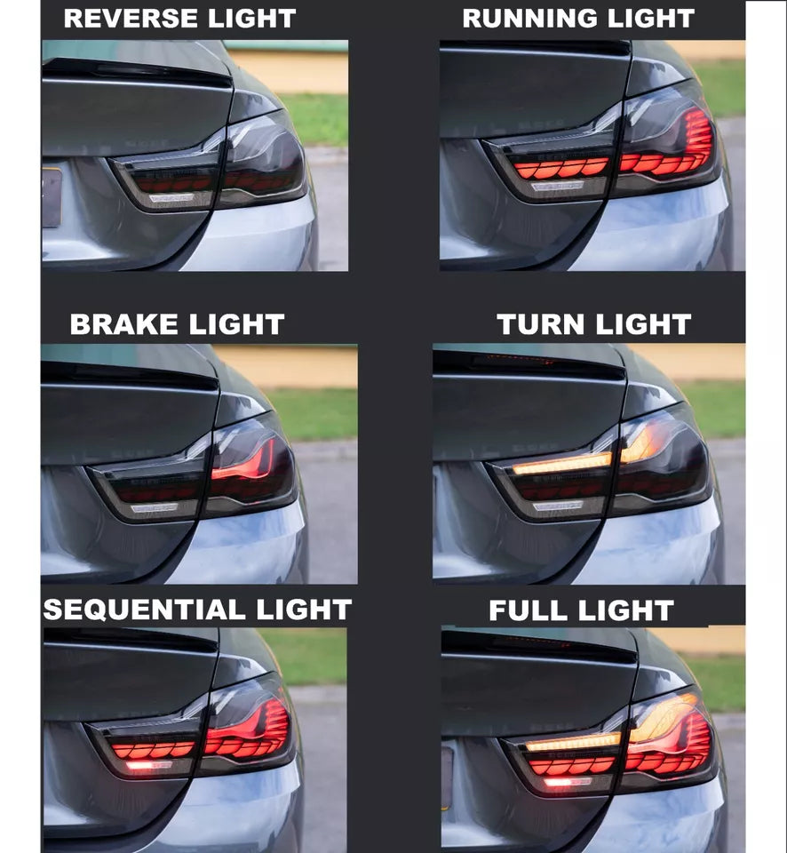 2X SMOKED LED TAIL LIGHTS LAMPS FOR BMW 4 SERIES & M4 F82 F83 F32 F33 F36 14-20